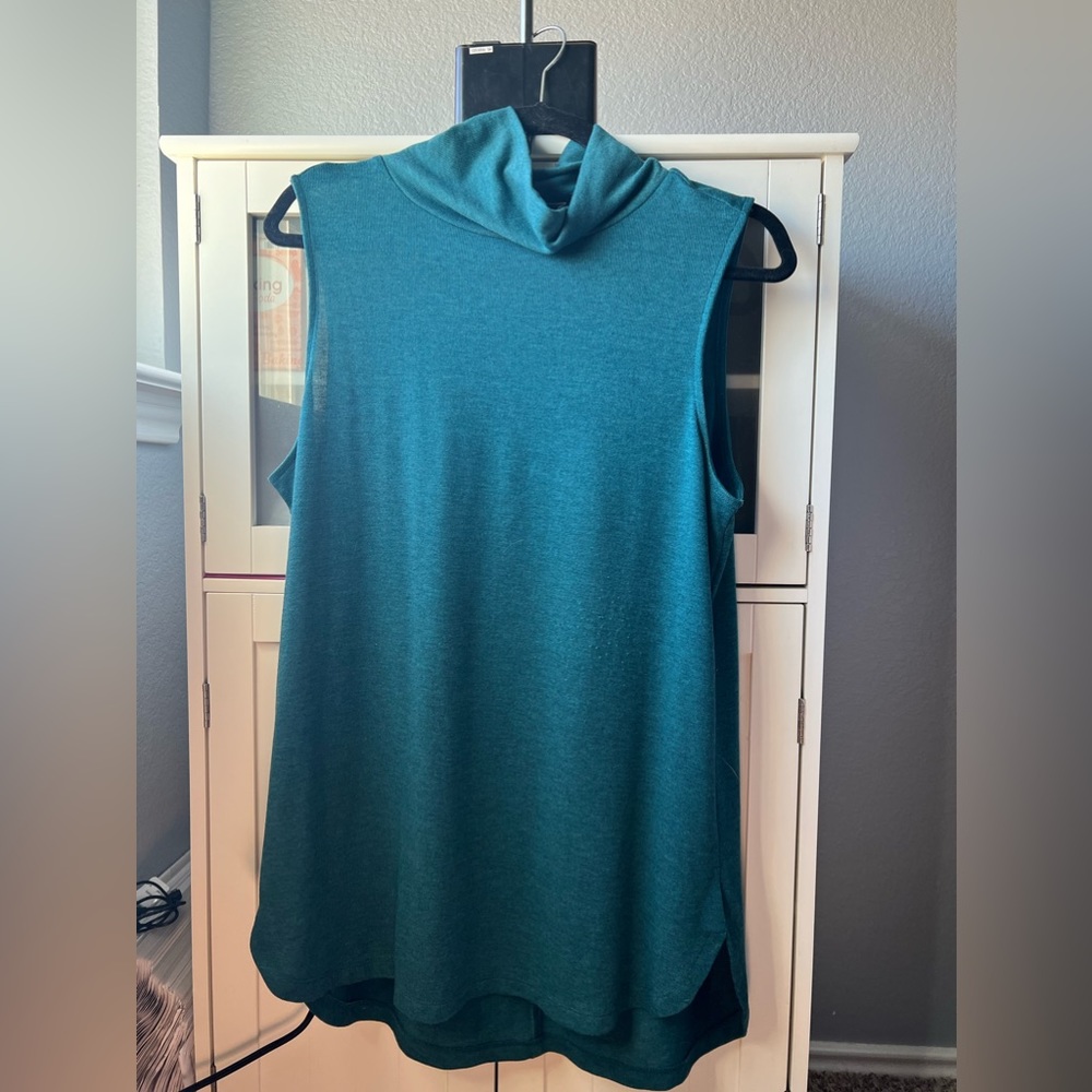 Teal tunic turtleneck